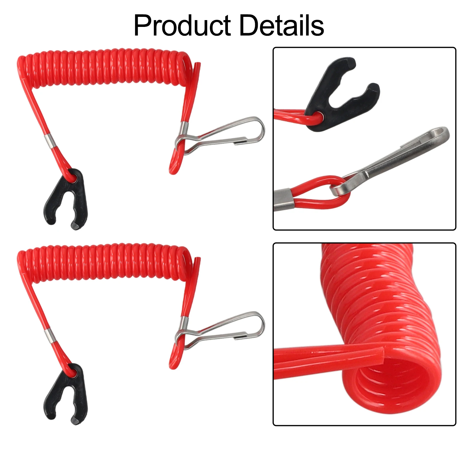 Safety Cut Off Lanyard Outboard Motor Lanyard High-strength PU Material Lightweight Design Maximum Stretch 48inch
Safety Cut Off Lanyard Outboard Motor Lanyard High-strength PU Material Lightweight Design Maximum Stretch 48inch