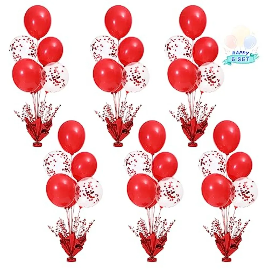 6 Set Christmas Table Balloons Centerpiece Stand Kit with and Confetti Balloons for Birthday Party Baby Shower Valentine's Day
6 Set Christmas Table Balloons Centerpiece Stand Kit with and Confetti Balloons for Birthday Party Baby Shower Valentine's Day