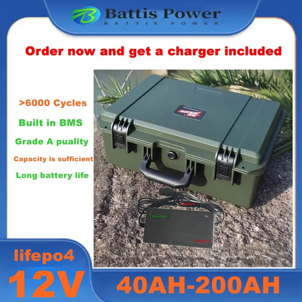 JNX LiFePo4 12V40AH/80AH/100AH/120AH/150AH/180/200AH Lithium Battery with bms for fish boat vehicle power supply +10A charger
JNX LiFePo4 12V40AH/80AH/100AH/120AH/150AH/180/200AH Lithium Battery with bms for fish boat vehicle power supply +10A charger