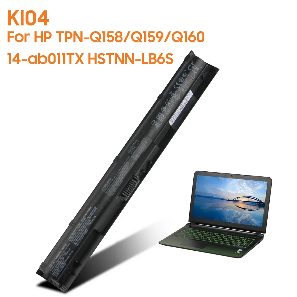 New Replacement Battery KI04 For HP TPN-Q158/Q159/Q160 14-ab011TX HSTNN-LB6S Rechargeable Batteries 2670mAh High Capacity
New Replacement Battery KI04 For HP TPN-Q158/Q159/Q160 14-ab011TX HSTNN-LB6S Rechargeable Batteries 2670mAh High Capacity