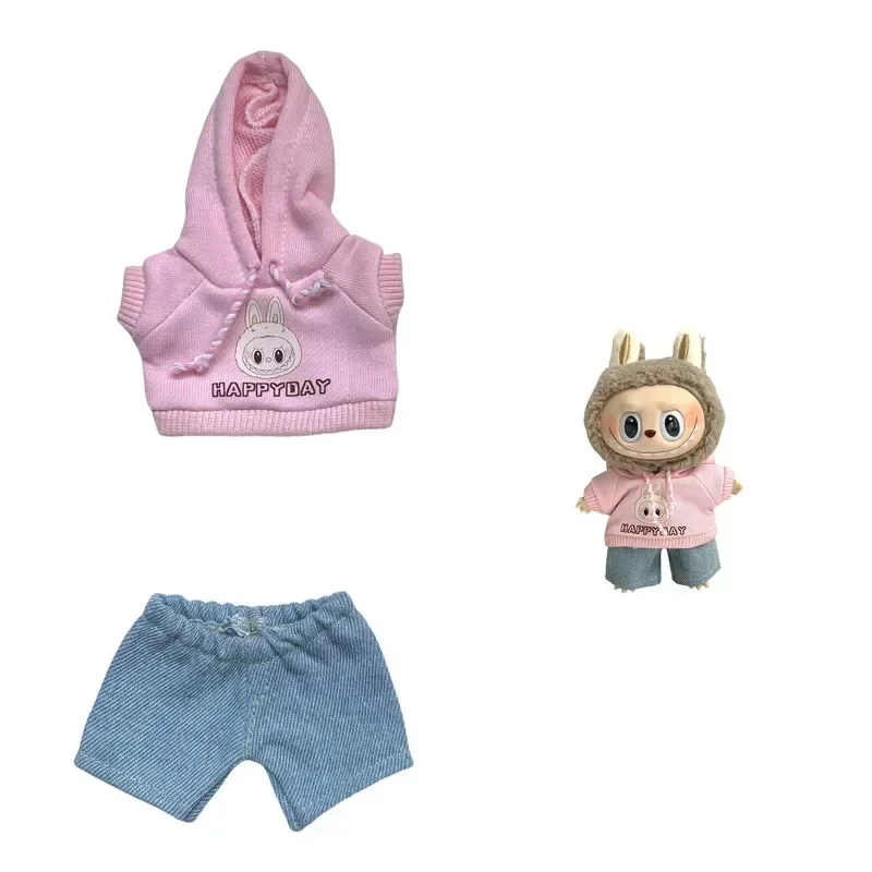 17cm Labubu Doll Clothes Set Winter Hoodie Tshirt Shorts Hat Bag Outfit 4PCS Solid Color Gift for Girls Kids Toys
17cm Labubu Doll Clothes Set Winter Hoodie Tshirt Shorts Hat Bag Outfit 4PCS Solid Color Gift for Girls Kids Toys