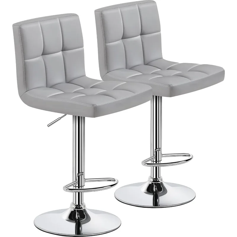 Bar Stools Set of 2, PU Leather Adjustable Barstools, Modern Counter Stools , Counter Height Barstools , Light Gray
Bar Stools Set of 2, PU Leather Adjustable Barstools, Modern Counter Stools , Counter Height Barstools , Light Gray