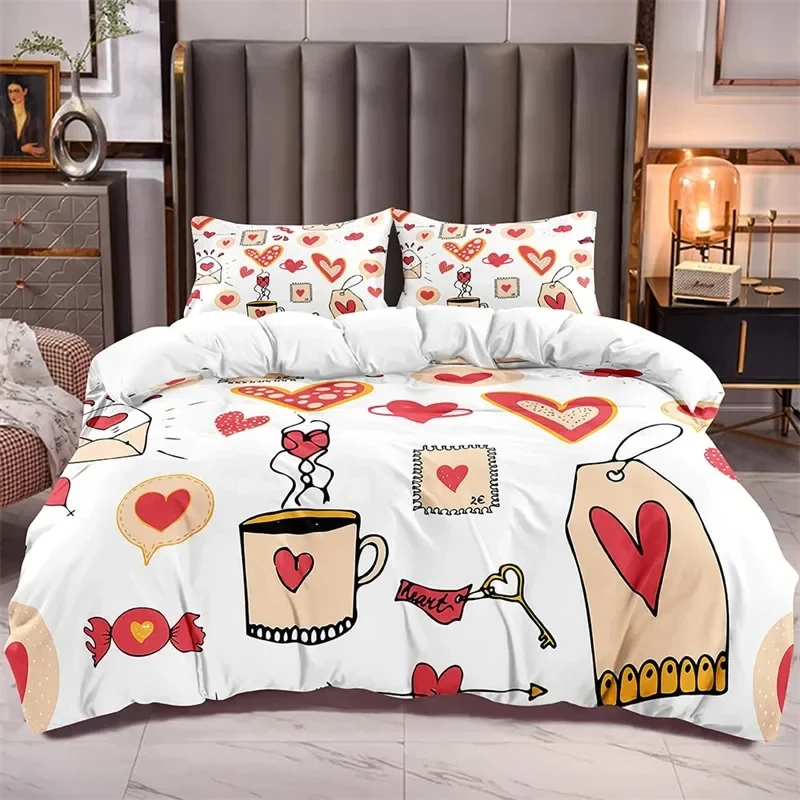 Love Heart Duvet Cover Romantic Bedding Set Microfiber Valentine's Day Quilt Cover Full King for Boys Girls Adults Bedroom Decor
Love Heart Duvet Cover Romantic Bedding Set Microfiber Valentine's Day Quilt Cover Full King for Boys Girls Adults Bedroom Decor