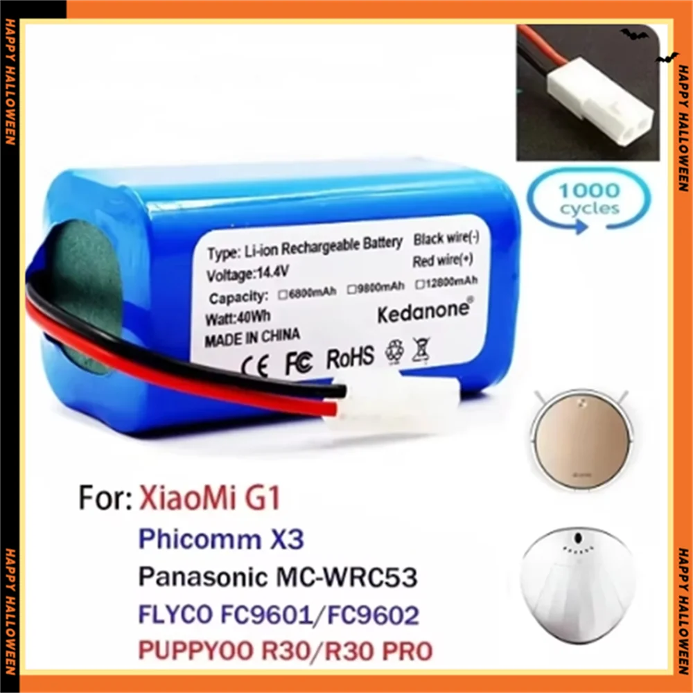 H18650CH-4S1P 14.8V 6800mAh Li-ion Battery Pack for XIAOMI MIJIA Mi Robot Vacuum Cleaner Essential G1 MJSTG1,SKV4136GL R30 R35
H18650CH-4S1P 14.8V 6800mAh Li-ion Battery Pack for XIAOMI MIJIA Mi Robot Vacuum Cleaner Essential G1 MJSTG1,SKV4136GL R30 R35