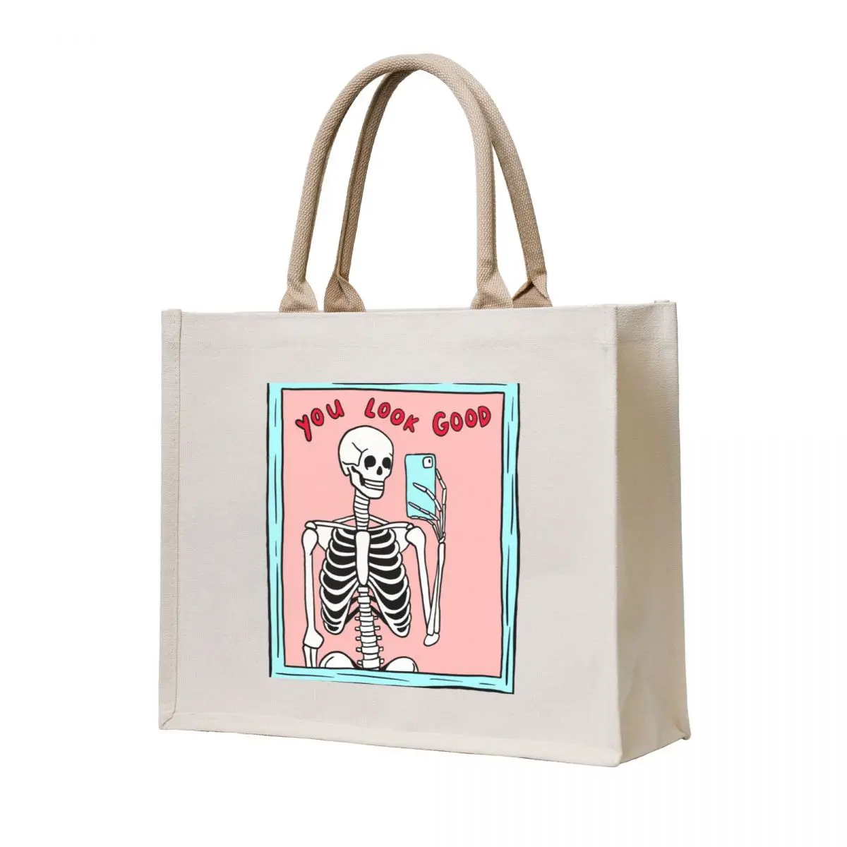 you look good skeleton mirror selfie Tote Bag university shopper bag custom bags canvas tote bag
you look good skeleton mirror selfie Tote Bag university shopper bag custom bags canvas tote bag
