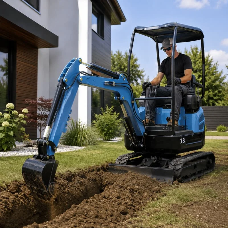 Mini Excavator Small Digger 1 Ton CE Euro5 Customized Machine for Landscaping Trenching Farming and Outdoor Earth Work
Mini Excavator Small Digger 1 Ton CE Euro5 Customized Machine for Landscaping Trenching Farming and Outdoor Earth Work
