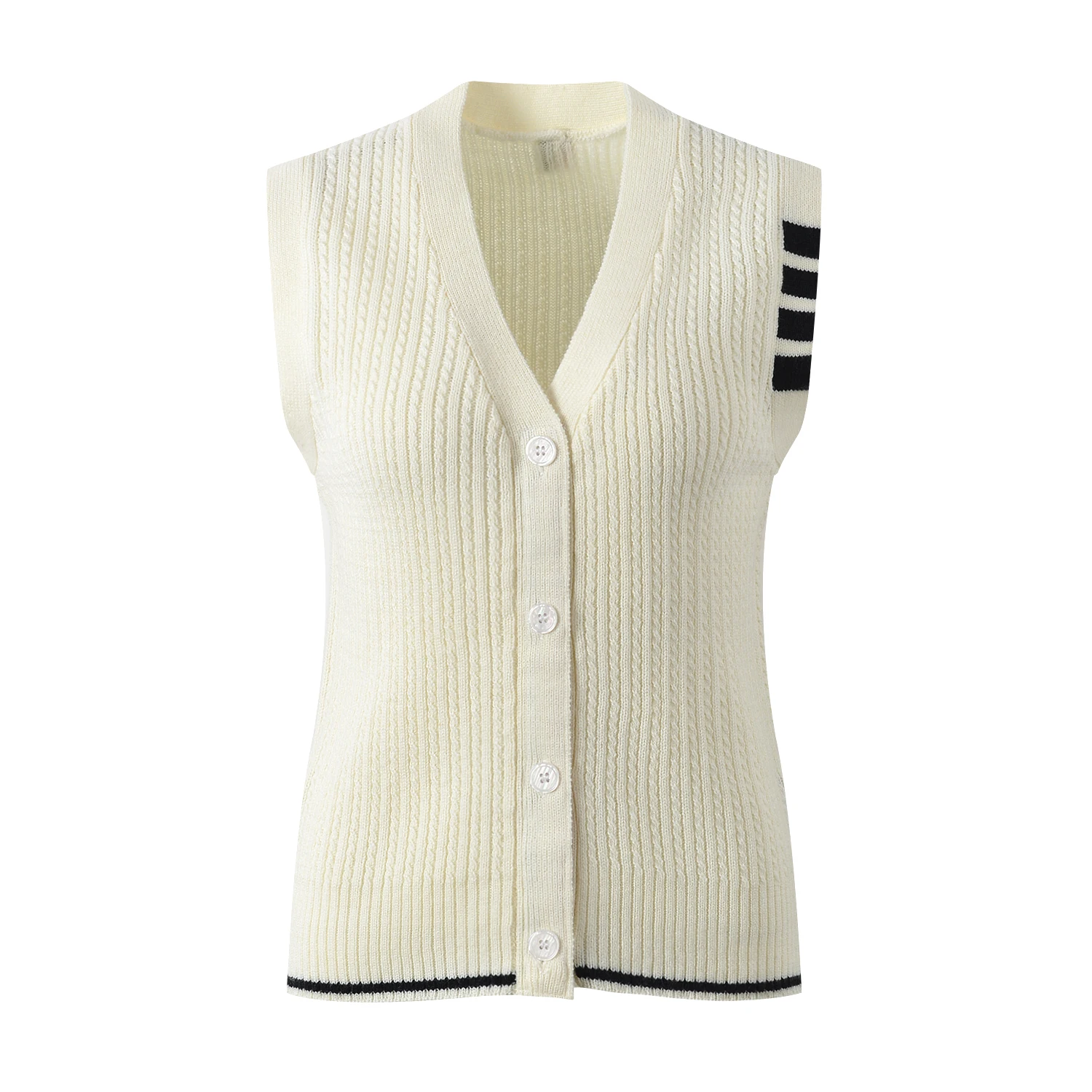 Высококачественная шерстяная версия, европейский вязаный открытый кардиган с четырьмя полосками, повседневный жилет с цветочным принтом на одной пуговице
Высококачественная шерстяная версия, европейский вязаный открытый кардиган с четырьмя полосками, повседневный жилет с цветочным принтом на одной пуговице