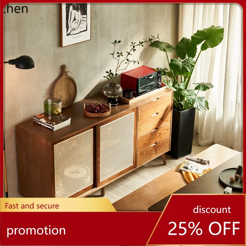 HXL Multifunctional Rattan Sideboard Cabinet with Solid Wood Double Doors and Integrated Drawer
HXL Multifunctional Rattan Sideboard Cabinet with Solid Wood Double Doors and Integrated Drawer