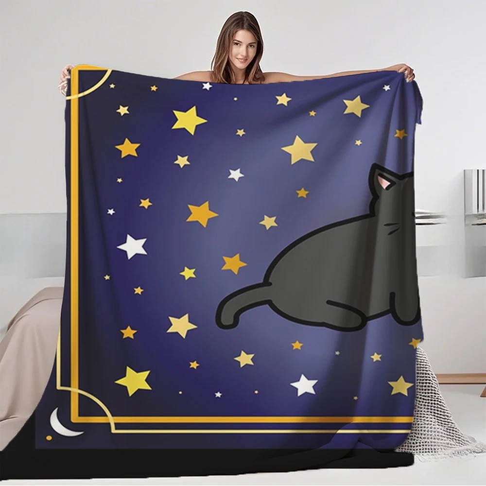 Classic Flannel Soft Blanket Cute Kawaii Black Cat Collection Nordic Knit Throw Bedcover With Ultra-soft Touch Machine-washable
Classic Flannel Soft Blanket Cute Kawaii Black Cat Collection Nordic Knit Throw Bedcover With Ultra-soft Touch Machine-washable