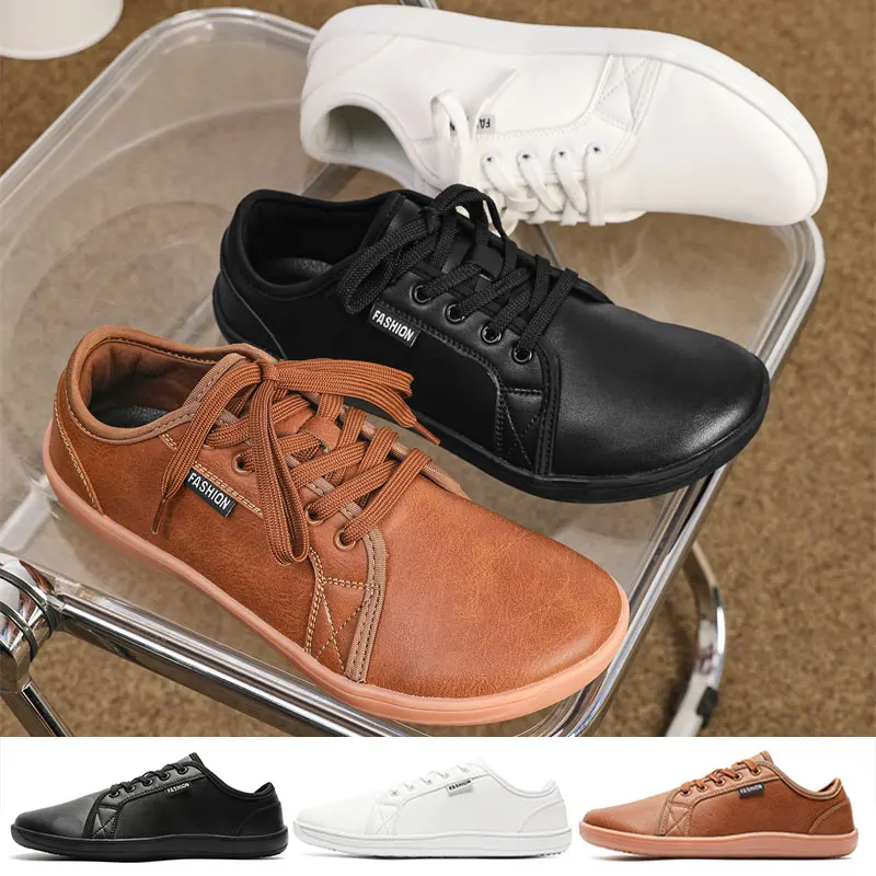 Wide Toe Men Barefoot Shoes Leather Casual Shoes Dress Sneakers Outdoor Men Walking Shoes Minimalist Zero Drop Size 37-48
Wide Toe Men Barefoot Shoes Leather Casual Shoes Dress Sneakers Outdoor Men Walking Shoes Minimalist Zero Drop Size 37-48