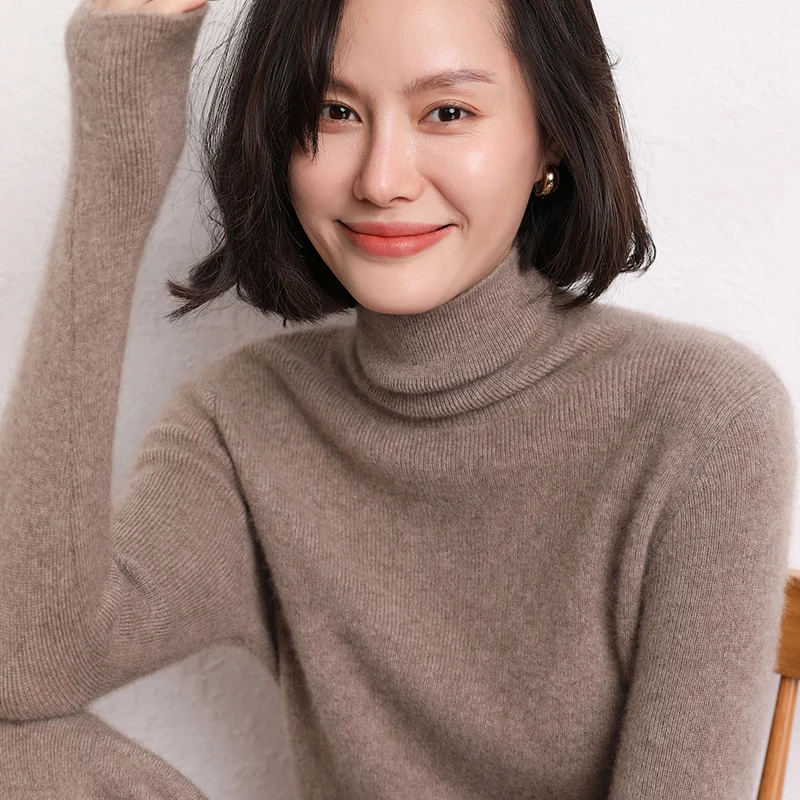 Women High Elastic Pullover 100% Cashmere Sweater Winter New Turtleneck Sweater Female Warm Soft Basic Jumper Solid Slim Tops
Women High Elastic Pullover 100% Cashmere Sweater Winter New Turtleneck Sweater Female Warm Soft Basic Jumper Solid Slim Tops