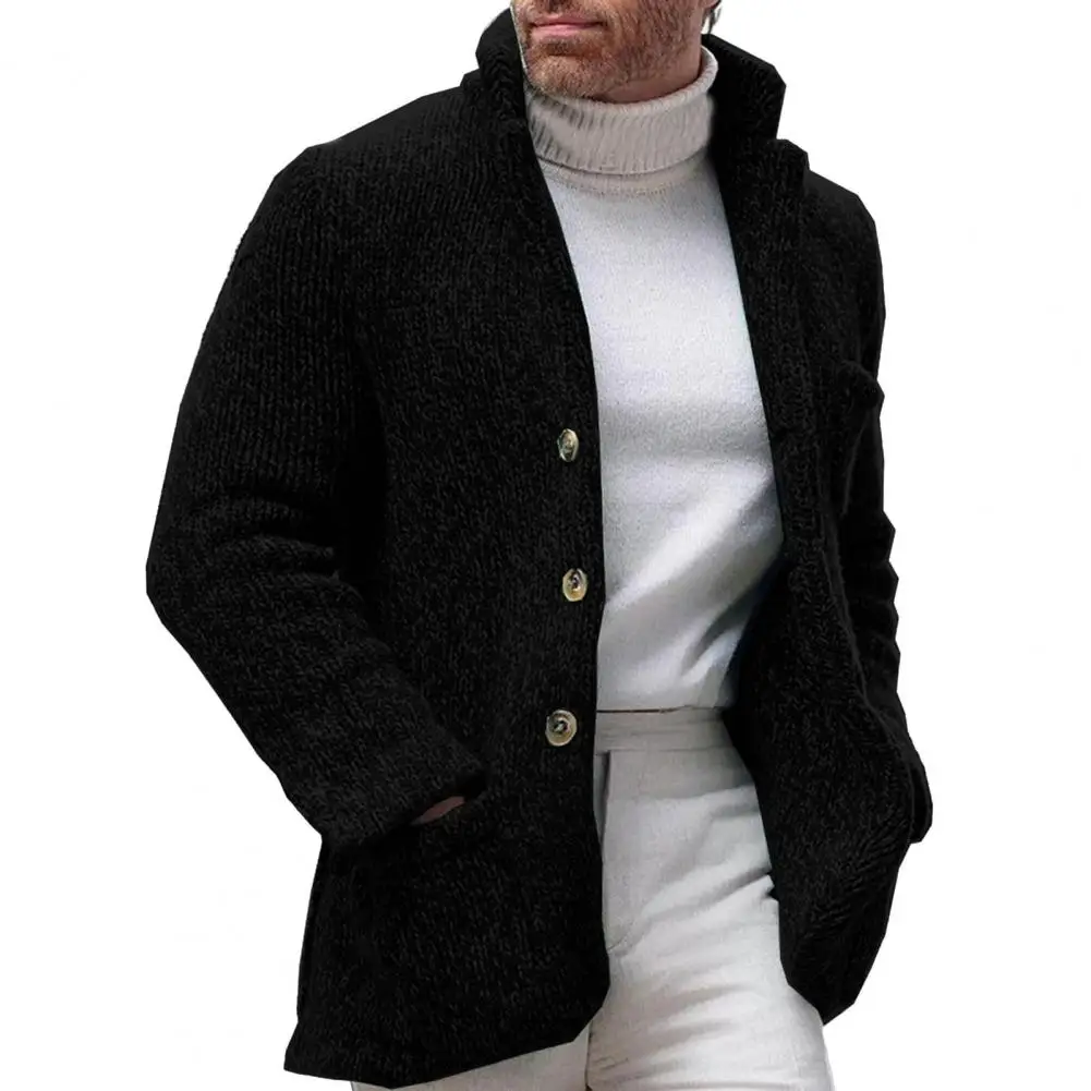 Single Breasted Men Sweater Coat Vintage Jacket Single Breasted Coat with Long Sleeves Pockets chaquetas hombre
Single Breasted Men Sweater Coat Vintage Jacket Single Breasted Coat with Long Sleeves Pockets chaquetas hombre