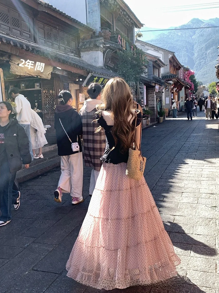 CallmeEar Polka Dot High Waist A-Line Skirt with Drawstring Elastic Waist Long Midi Skirt Women's Spring Fashion Polyester
CallmeEar Polka Dot High Waist A-Line Skirt with Drawstring Elastic Waist Long Midi Skirt Women's Spring Fashion Polyester