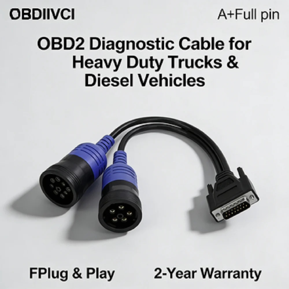 DB15 Male to 9 Pin & 6 Pin Truck Diagnostic Cable For Cummins Inline 7 Heavy Duty Diesel Scanner Adapter
DB15 Male to 9 Pin & 6 Pin Truck Diagnostic Cable For Cummins Inline 7 Heavy Duty Diesel Scanner Adapter