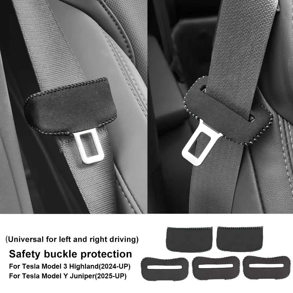 Suede Seat Belt Buckle Protector Covers For New Tesla Model 3 Highland 2024 Model Y Juniper 2025 Trim Car Interior Accessories
Suede Seat Belt Buckle Protector Covers For New Tesla Model 3 Highland 2024 Model Y Juniper 2025 Trim Car Interior Accessories