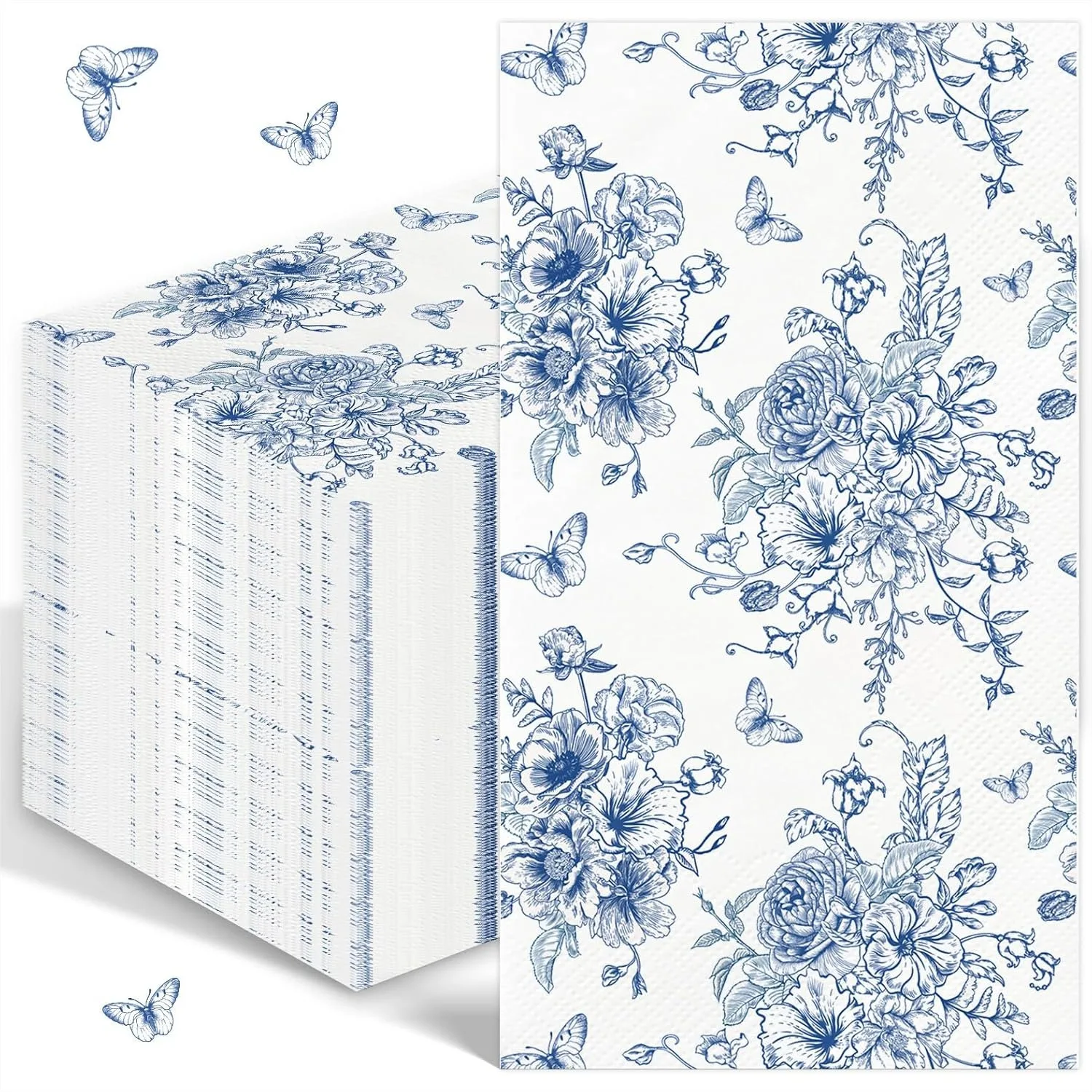 100PCS Blue Floral Napkins Disposable Hand Towels for Bathroom 3 Ply Paper Napkins for Wedding Bridal Shower Birthday Cocktail
100PCS Blue Floral Napkins Disposable Hand Towels for Bathroom 3 Ply Paper Napkins for Wedding Bridal Shower Birthday Cocktail