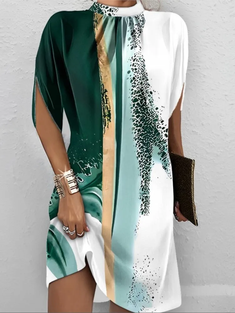 Elegant Batwing Sleeve Print Dress For Women 2023 Summer O Neck Casual Loose Holiday Party Dresses Office Ladies Floral Vestidos
Elegant Batwing Sleeve Print Dress For Women 2023 Summer O Neck Casual Loose Holiday Party Dresses Office Ladies Floral Vestidos