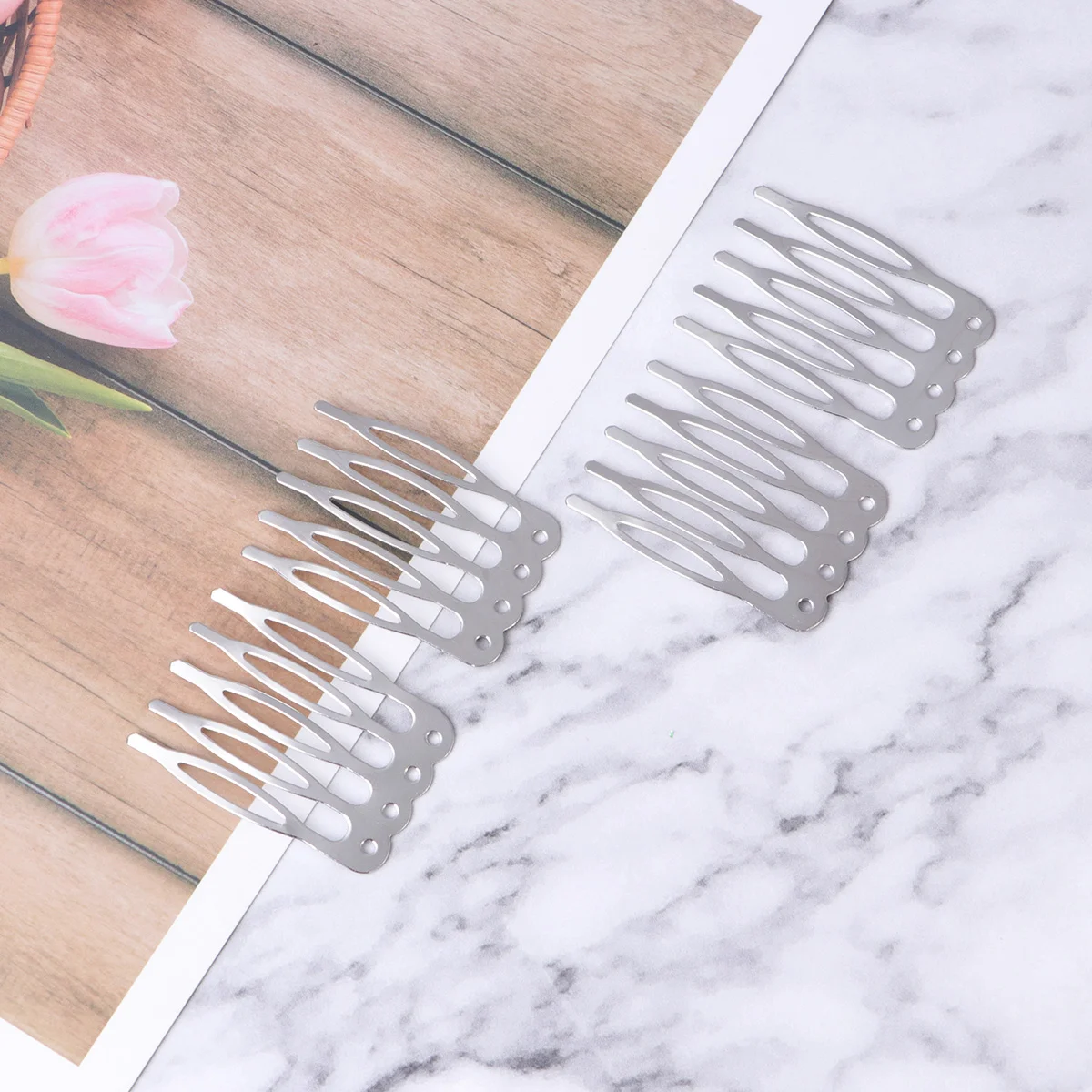 50 Pcs Rhinestones Women's Gold Hair Accessories Small Clear Combs Clips with Gems for DIY
50 Pcs Rhinestones Women's Gold Hair Accessories Small Clear Combs Clips with Gems for DIY