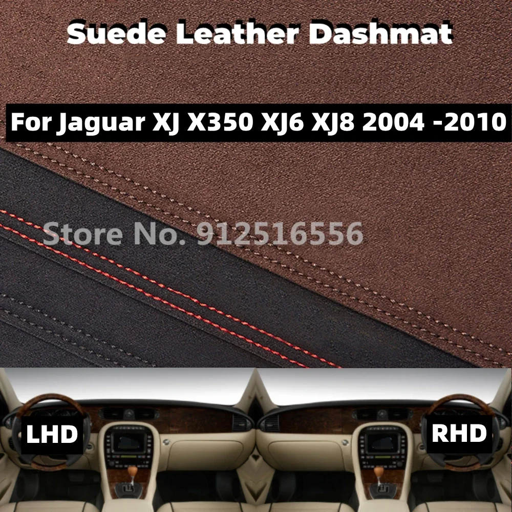 Для Jaguar XJ X350 XJ6 XJ8 2004-2010 2005 2009, замшевый кожаный коврик для приборной панели, нескользящий солнцезащитный козырек, аксессуары
Для Jaguar XJ X350 XJ6 XJ8 2004-2010 2005 2009, замшевый кожаный коврик для приборной панели, нескользящий солнцезащитный козырек, аксессуары