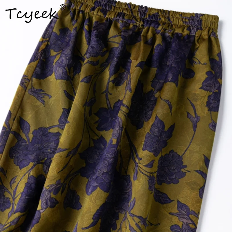 Tcyeek Юбки из 100% тутового шелка 24 мм, жаккардовая юбка с разрезом на бедрах, женские пляжные макси-юбки с принтом на талии, новинка 2023 года Summe D55502JF
Tcyeek Юбки из 100% тутового шелка 24 мм, жаккардовая юбка с разрезом на бедрах, женские пляжные макси-юбки с принтом на талии, новинка 2023 года Summe D55502JF