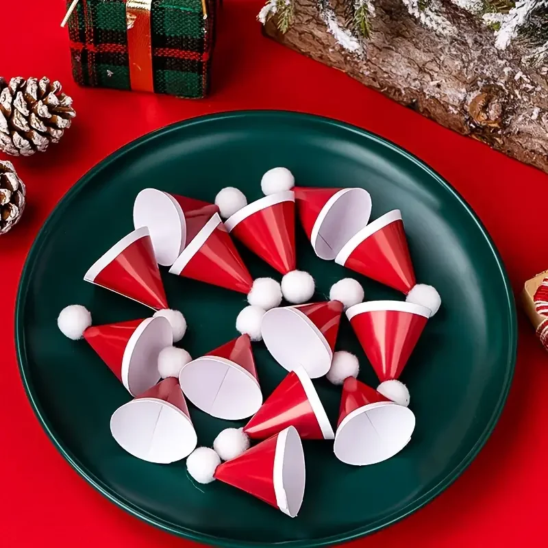 15pcs Mini Paper Christmas Hat Ornaments Dessert Christmas Decorative Hat Doll Christmas Hat Decoration Christmas Decorations
15pcs Mini Paper Christmas Hat Ornaments Dessert Christmas Decorative Hat Doll Christmas Hat Decoration Christmas Decorations