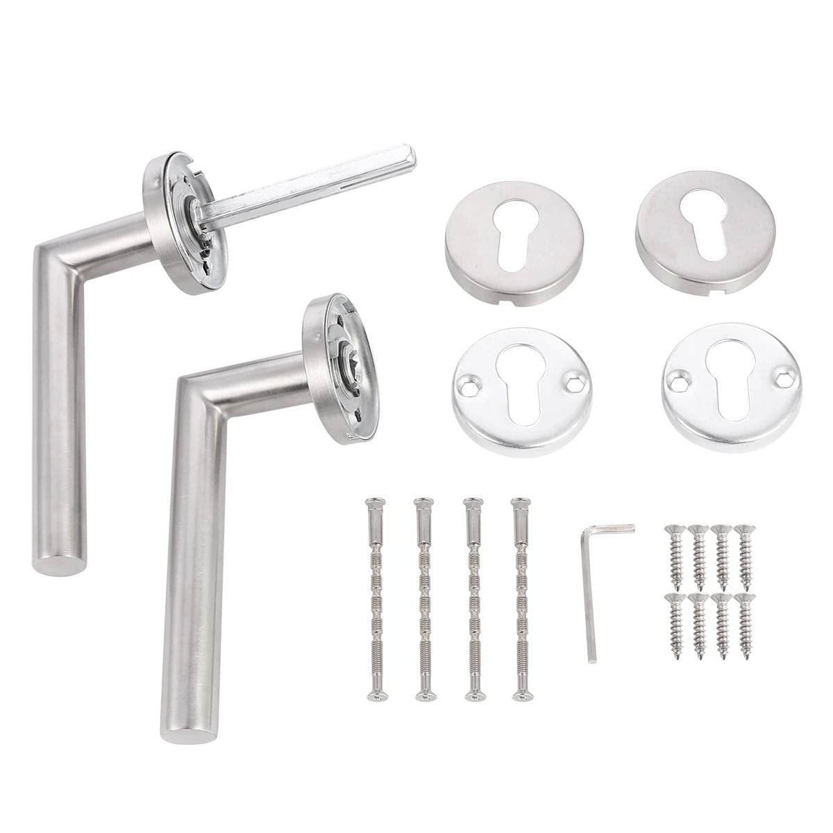 2 pcs Stainless Steel Right Angle Door Handle Lever For Passage Closet Doors Heavy Duty No Pre-Drilled Hole Reversible Hardware
2 pcs Stainless Steel Right Angle Door Handle Lever For Passage Closet Doors Heavy Duty No Pre-Drilled Hole Reversible Hardware