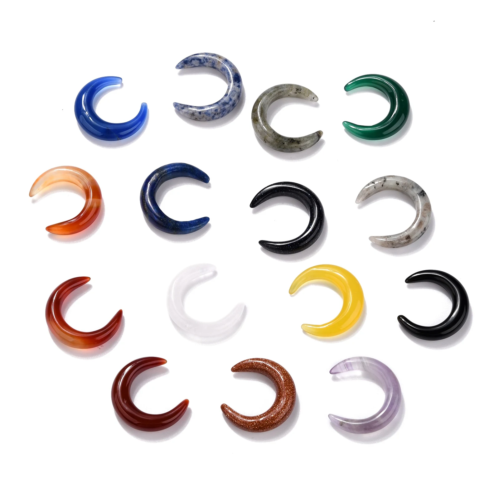 10pcs Crescent Moon Natural Stone Beads No Hole Amethyst Rose Quartzs Crystal Reiki Beads for Wire Wrap Pendants Jewelry Making
10pcs Crescent Moon Natural Stone Beads No Hole Amethyst Rose Quartzs Crystal Reiki Beads for Wire Wrap Pendants Jewelry Making