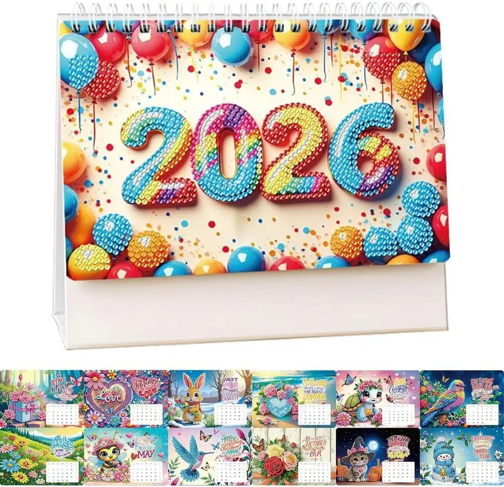 2026 Calendar DIY Diamond Painting Art Kit with Irregular Shaped Diamonds Diamond Painting Kit DIY Diamond Art Desk Calendar
2026 Calendar DIY Diamond Painting Art Kit with Irregular Shaped Diamonds Diamond Painting Kit DIY Diamond Art Desk Calendar