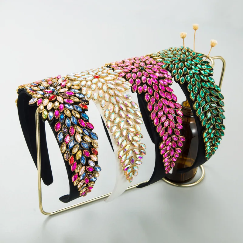 Marquise Crystal Leaf Headband Radial Flower Shape Rhinestone Hairband Aurora Borealis Shiny Tassel Effect Hair Hoop Party Tiara
Marquise Crystal Leaf Headband Radial Flower Shape Rhinestone Hairband Aurora Borealis Shiny Tassel Effect Hair Hoop Party Tiara