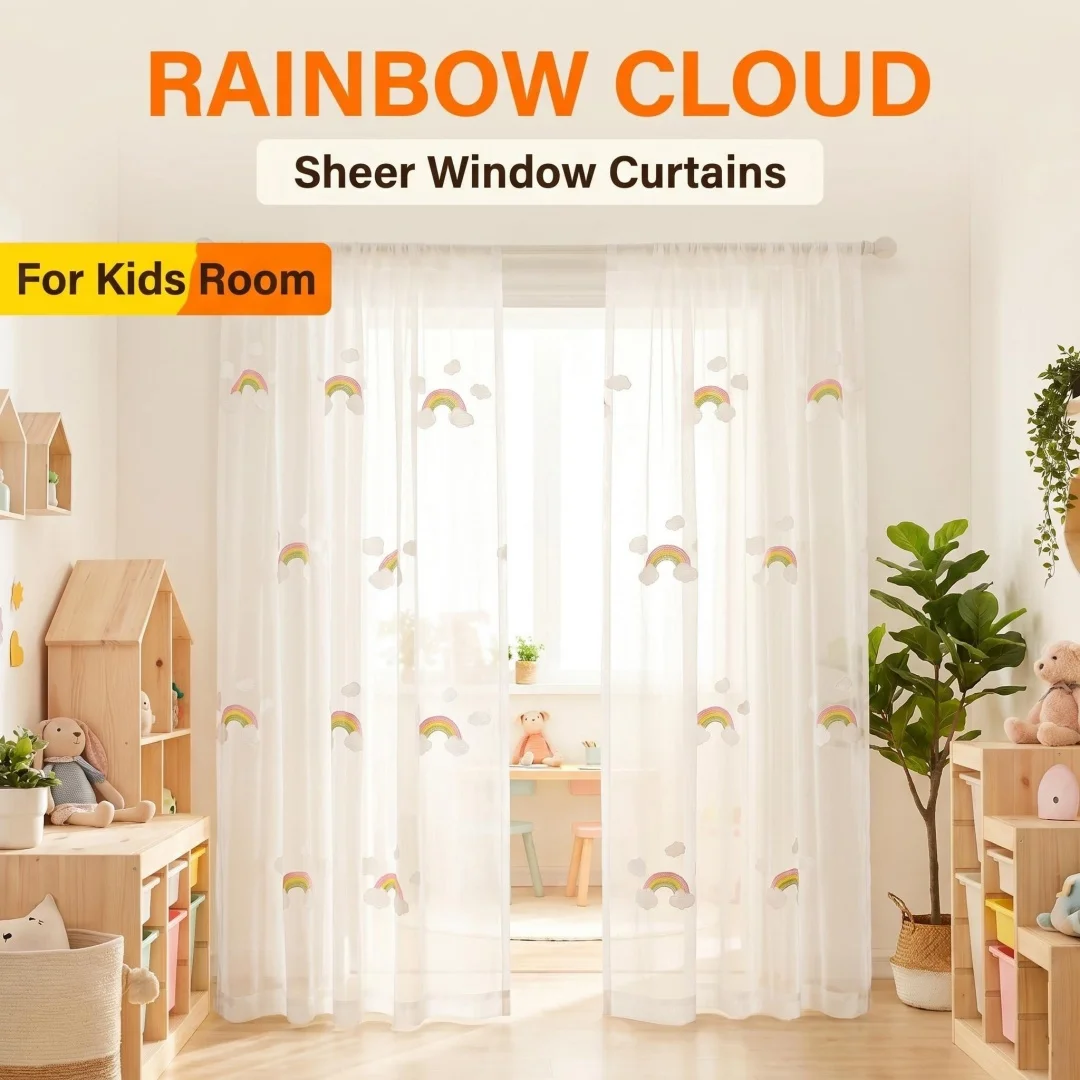 Rainbow small fresh curtains pastoral embroidery Dolly white gauze bedroom window screen children's room screen curtain
Rainbow small fresh curtains pastoral embroidery Dolly white gauze bedroom window screen children's room screen curtain