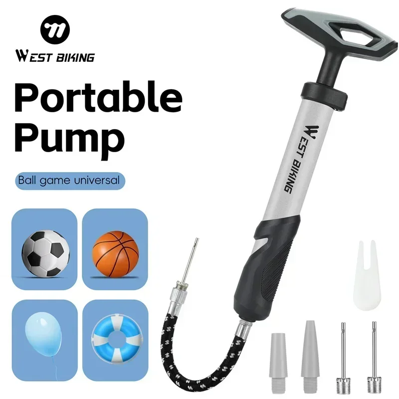 WEST BIKING Portable Manual Air Pump With Extension Hose For Balloon Basketball Football Swimming Multiple Multiple Air Needles
WEST BIKING Portable Manual Air Pump With Extension Hose For Balloon Basketball Football Swimming Multiple Multiple Air Needles