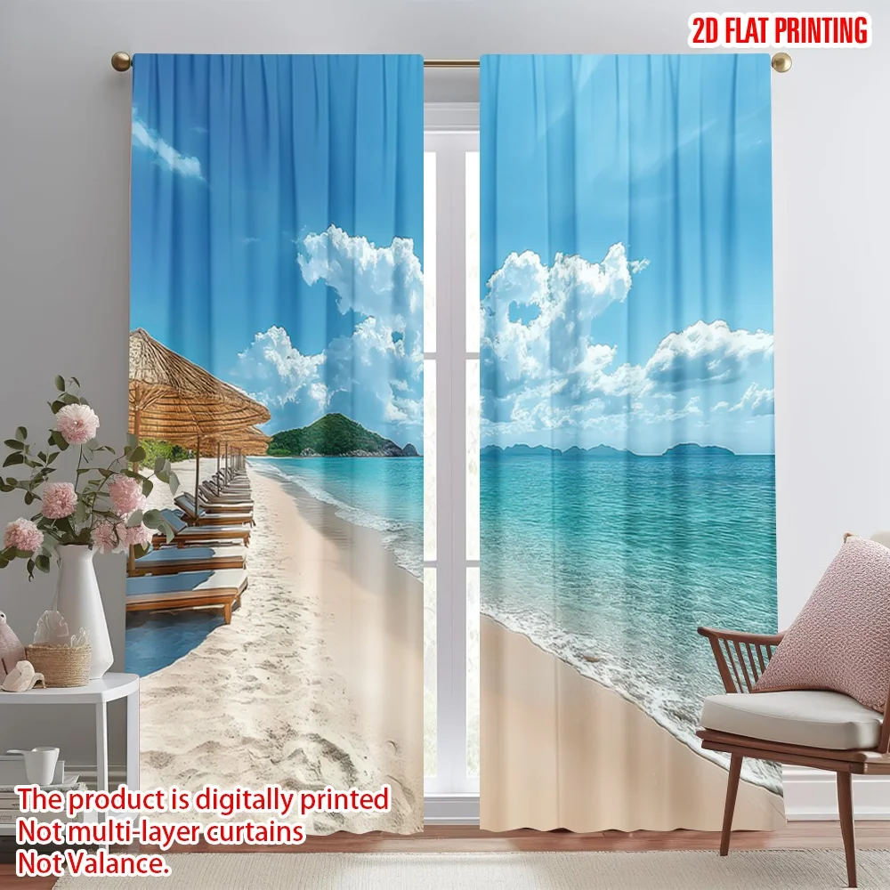2D flat printing 2pcs Party Curtains Sunny Beach Relaxation Digital Printed Polyester Drapes Seasonal Party & Holiday Decor Use
2D flat printing 2pcs Party Curtains Sunny Beach Relaxation Digital Printed Polyester Drapes Seasonal Party & Holiday Decor Use