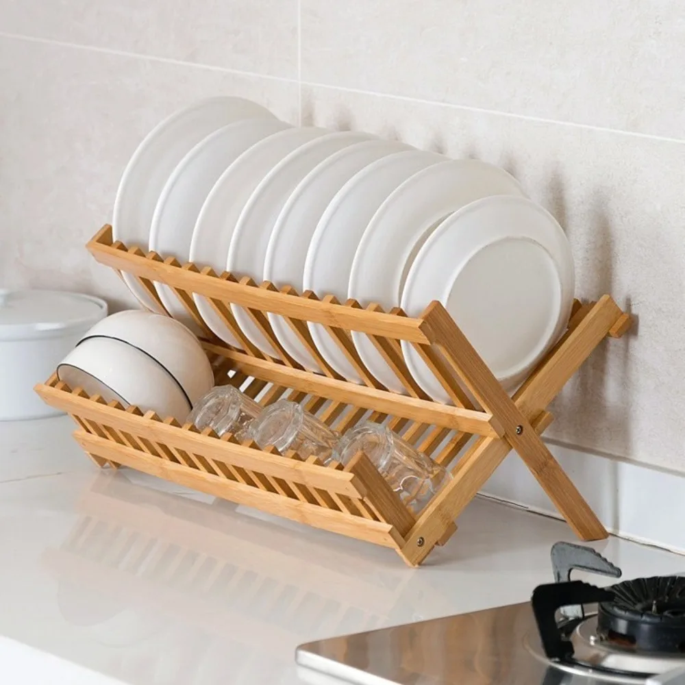 Easy Clean 2 Tier Folding Dish Rack Natural Retro Drying Holder Bamboo Collapsible Utensil Holder Kitchen
Easy Clean 2 Tier Folding Dish Rack Natural Retro Drying Holder Bamboo Collapsible Utensil Holder Kitchen