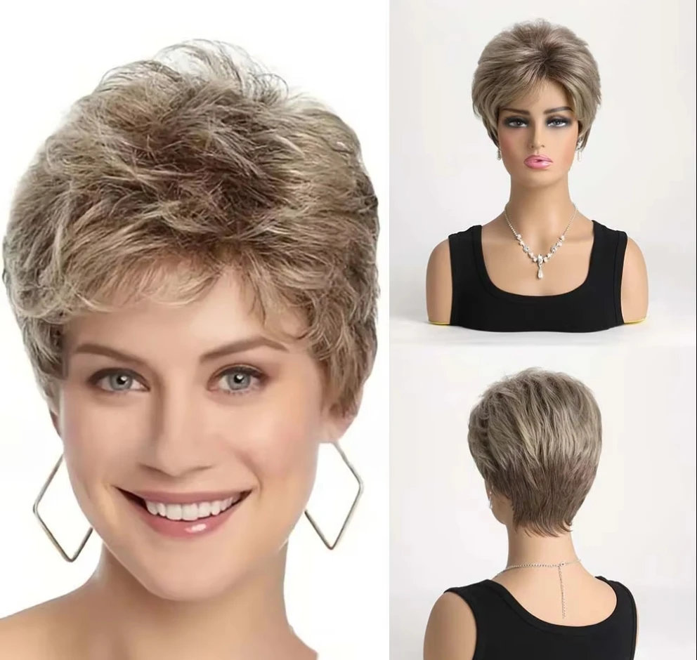 Synthetic Short Straight Wig for Women Wigs With Bangs Mixed Blonde Wig Daily Use Heat Resistant Fiber
Synthetic Short Straight Wig for Women Wigs With Bangs Mixed Blonde Wig Daily Use Heat Resistant Fiber