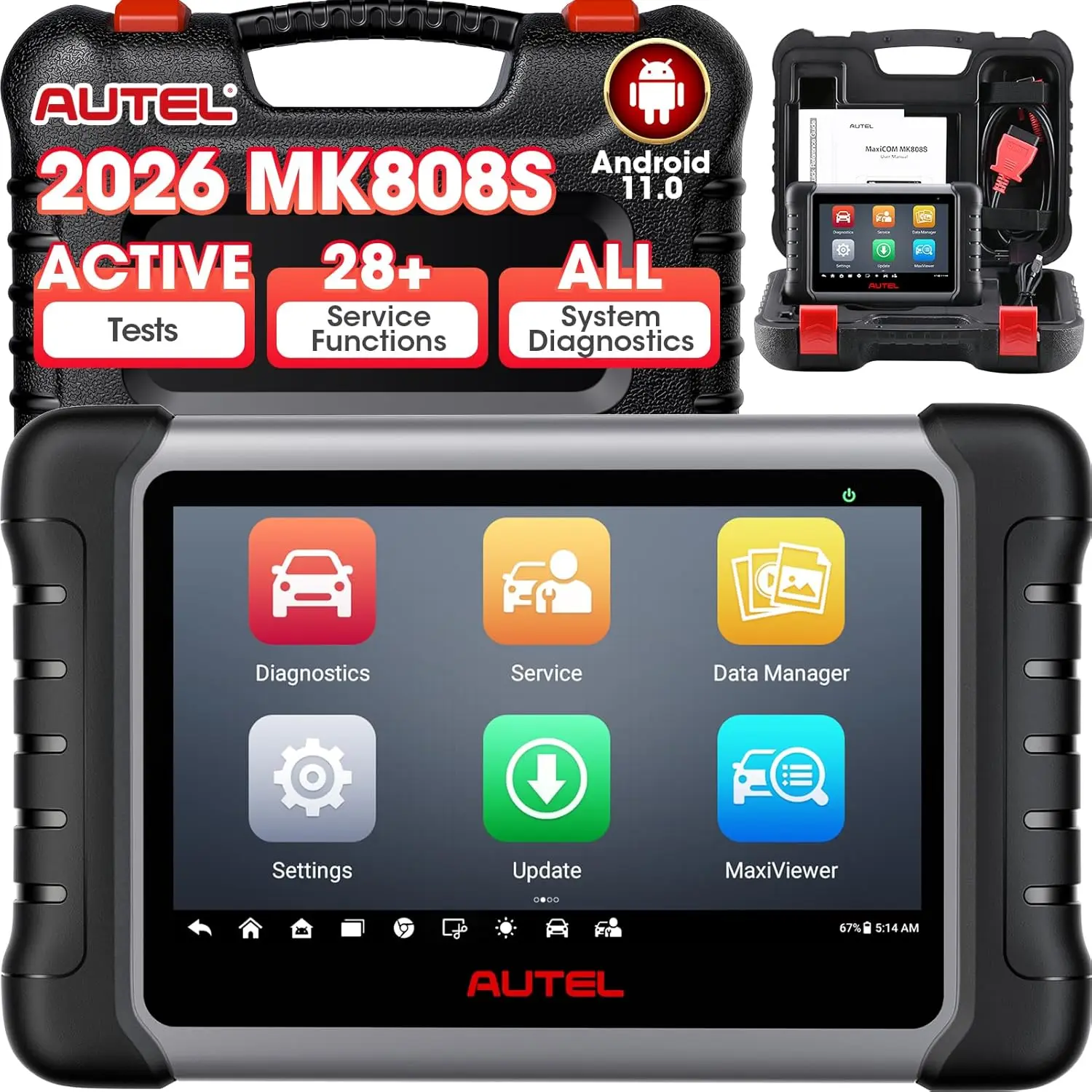 MaxiCOM MK808S Scanner 2026 Bidirectional Scan Tool as MK808BT Pro MX808S MK808Z Work as MaxiCheck MX900 MK900 MK900BT 28
MaxiCOM MK808S Scanner 2026 Bidirectional Scan Tool as MK808BT Pro MX808S MK808Z Work as MaxiCheck MX900 MK900 MK900BT 28