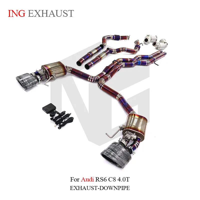 ING Exhaust System High Performance Titanium Alloy full set Remote electric CATBACK for Audi RS6 c8 4.0 Valve Muffler Car Prats
ING Exhaust System High Performance Titanium Alloy full set Remote electric CATBACK for Audi RS6 c8 4.0 Valve Muffler Car Prats