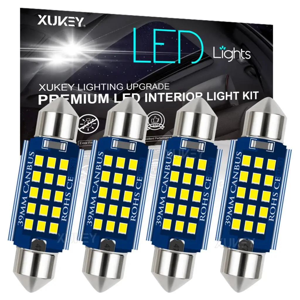 4X 39mm 38mm LED Festoon Bulbs C5W Bulb CANBUS 2016-15-SMD 12V Car Interior Replacement Dome Interior Reading License Plate Lamp
4X 39mm 38mm LED Festoon Bulbs C5W Bulb CANBUS 2016-15-SMD 12V Car Interior Replacement Dome Interior Reading License Plate Lamp