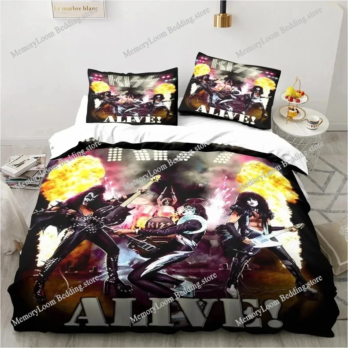 3D Print Rock Band KISS Band Bedding Set Duvet Cover Bed Set Quilt Cover Pillowcase Comforter king Queen Size Boys Adult Bedding
3D Print Rock Band KISS Band Bedding Set Duvet Cover Bed Set Quilt Cover Pillowcase Comforter king Queen Size Boys Adult Bedding