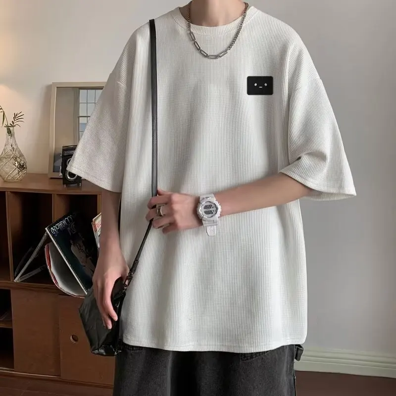 Short sleeve men's summer thin waffle t-shirt oversize trendy brand loose top American heavyweight men
Short sleeve men's summer thin waffle t-shirt oversize trendy brand loose top American heavyweight men