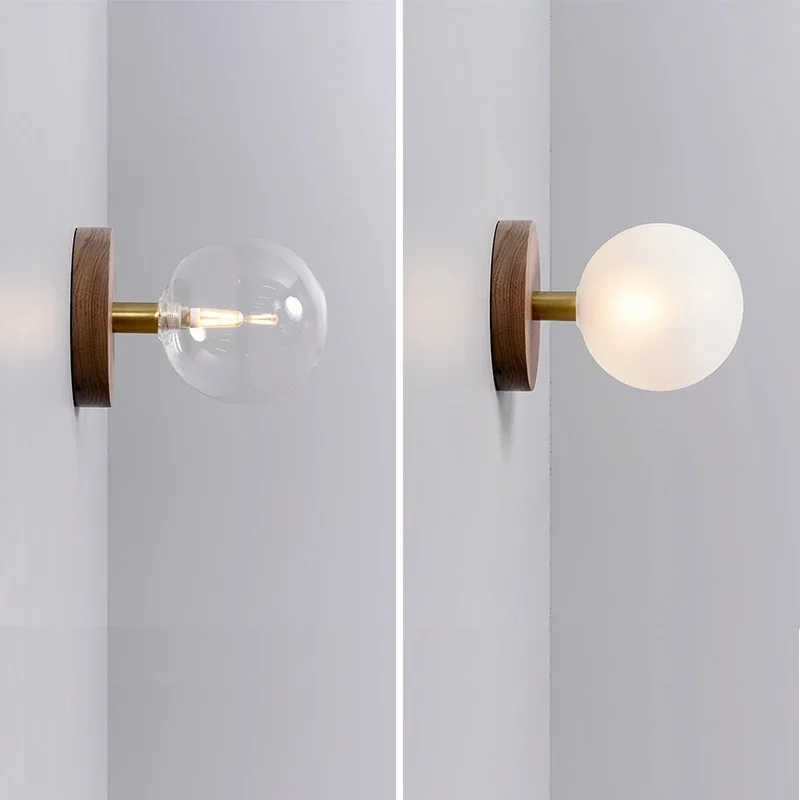 Japanese wood glass ball wall lamp corridor corridor light modern simple bedroom decoration hotel bedside wall lamp
Japanese wood glass ball wall lamp corridor corridor light modern simple bedroom decoration hotel bedside wall lamp