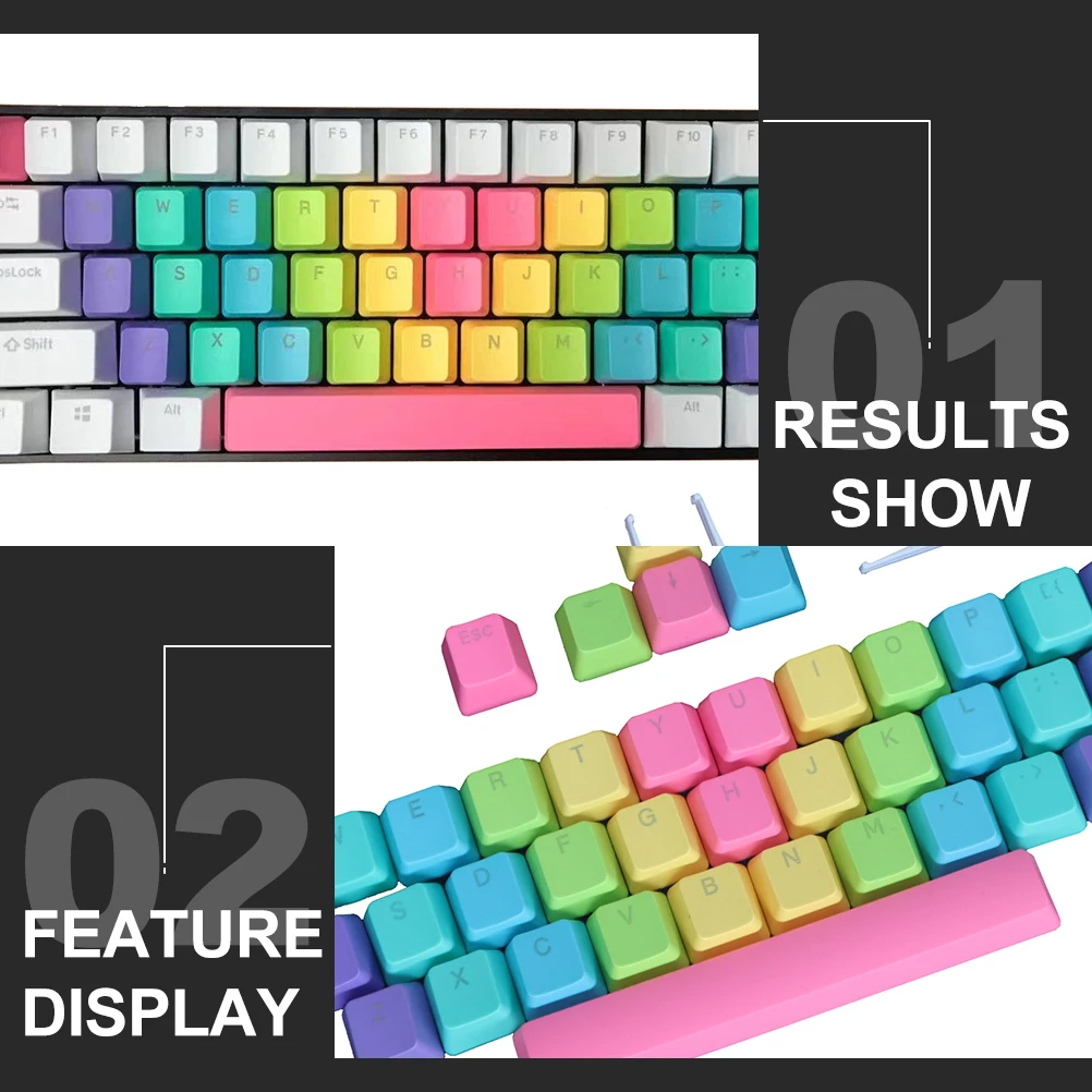 Rainbow Keycaps Colorful Gaming Keyboard Key Covers Wear Resistant Durable DIY Kit Computer Accessories Decor
Rainbow Keycaps Colorful Gaming Keyboard Key Covers Wear Resistant Durable DIY Kit Computer Accessories Decor
