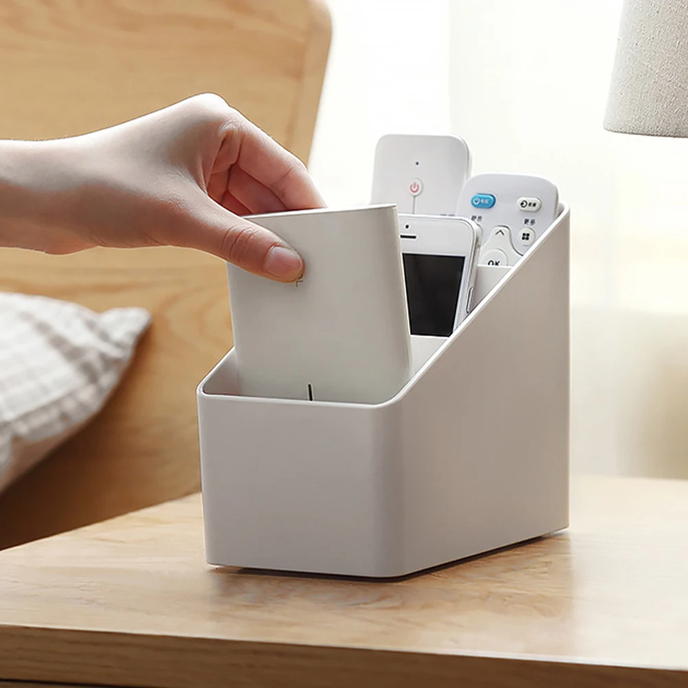Trapezoidal Remote Control Storage Box 3 grid White Desk ganizer Pen Holder Large Capacity Home Office Bathroom Case
Trapezoidal Remote Control Storage Box 3 grid White Desk ganizer Pen Holder Large Capacity Home Office Bathroom Case