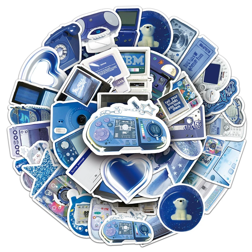 10/30/50pcs Vintage Y2K Blue Digital Product Stickers Aesthetic Cartoon DIY Stationery Laptop Phone Waterproof Cool Sticker Pack
10/30/50pcs Vintage Y2K Blue Digital Product Stickers Aesthetic Cartoon DIY Stationery Laptop Phone Waterproof Cool Sticker Pack