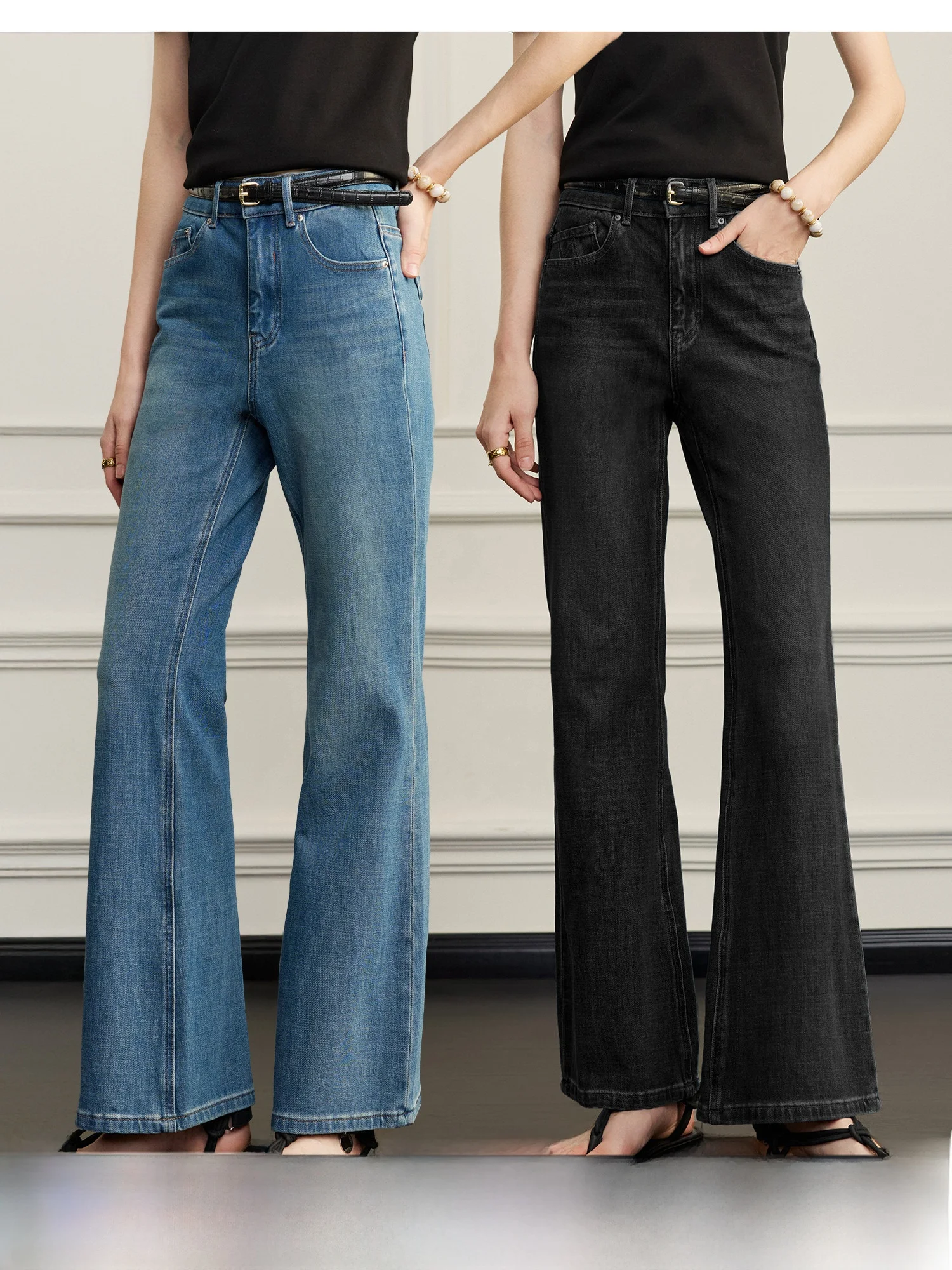 Vintage Long Staple Cotton Bell Bottom Jeans Women's High Waist Straight Leg Jeans Spring Slimming Trousers Commute Style
Vintage Long Staple Cotton Bell Bottom Jeans Women's High Waist Straight Leg Jeans Spring Slimming Trousers Commute Style