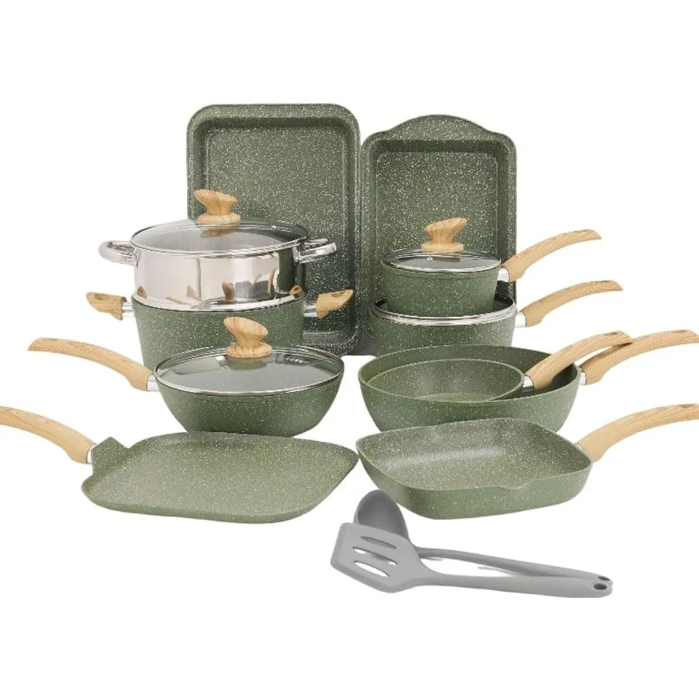 Stock Pot Set Kitchen Pots 17-Piece Pots and Pans Set - Kitchen Cookware Sets With Nonstick Granite Stone Coating Induction Pan
Stock Pot Set Kitchen Pots 17-Piece Pots and Pans Set - Kitchen Cookware Sets With Nonstick Granite Stone Coating Induction Pan