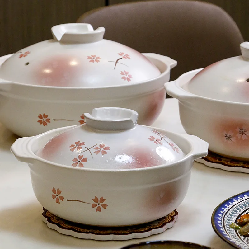 Ручная роспись вишни, глиняный горшок, термостойкая газовая плита, запеканка для рисового супа
Ручная роспись вишни, глиняный горшок, термостойкая газовая плита, запеканка для рисового супа