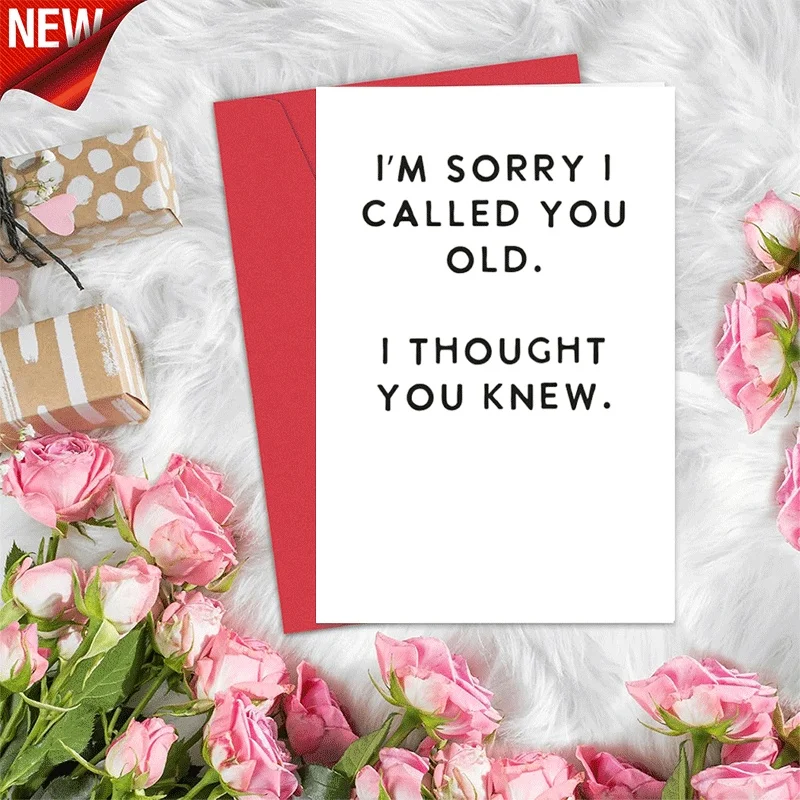 Funny Apology Greeting Card, Old Joke Humor Card, Sarcastic Sorry Card for Friend Family
Funny Apology Greeting Card, Old Joke Humor Card, Sarcastic Sorry Card for Friend Family