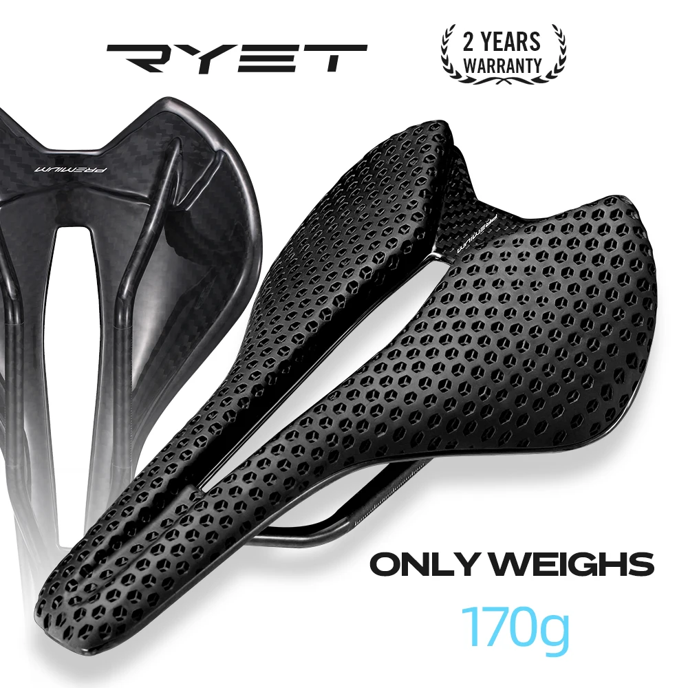 RYET Bike Saddle Full Carbon SuperLight Racing Mountain Rails Superflow Road Bicycle Seat Cushion Carbon Saddle Bike 250*145mm
RYET Bike Saddle Full Carbon SuperLight Racing Mountain Rails Superflow Road Bicycle Seat Cushion Carbon Saddle Bike 250*145mm