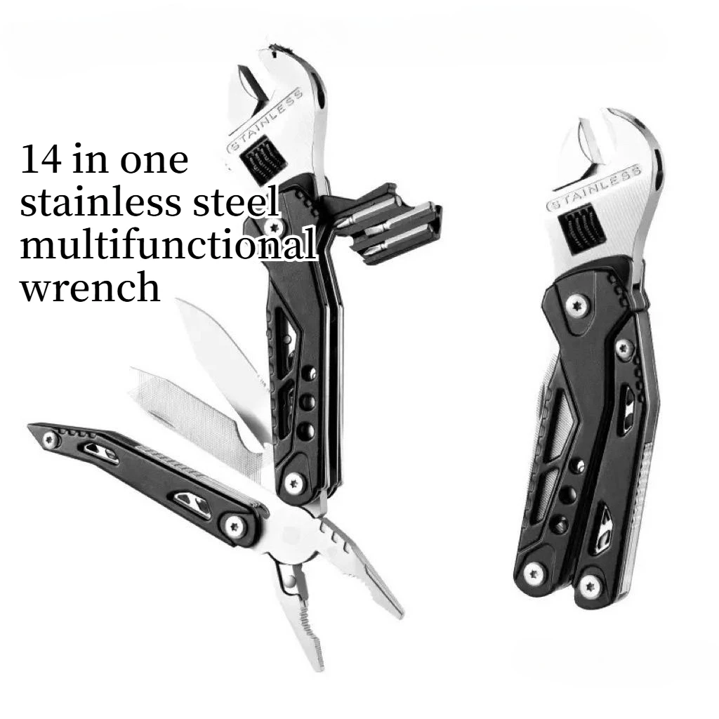 NEW 14 in One Stainless Steel Multifunctional Wrench Outdoor Portable Activity Wrench Combination Repair Tool Pliers
NEW 14 in One Stainless Steel Multifunctional Wrench Outdoor Portable Activity Wrench Combination Repair Tool Pliers