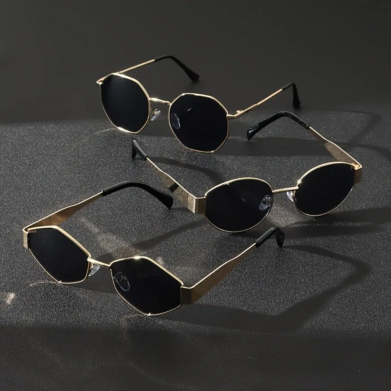 3pcs Metal Frame Polygonal Geometric Glasses Are Suitable for Parties and Daily Wear
3pcs Metal Frame Polygonal Geometric Glasses Are Suitable for Parties and Daily Wear